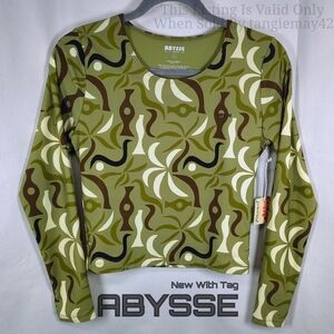 NWT Abysse Swimwear Poppler Rashguard Top - Canopy NEW Free People FP Movement